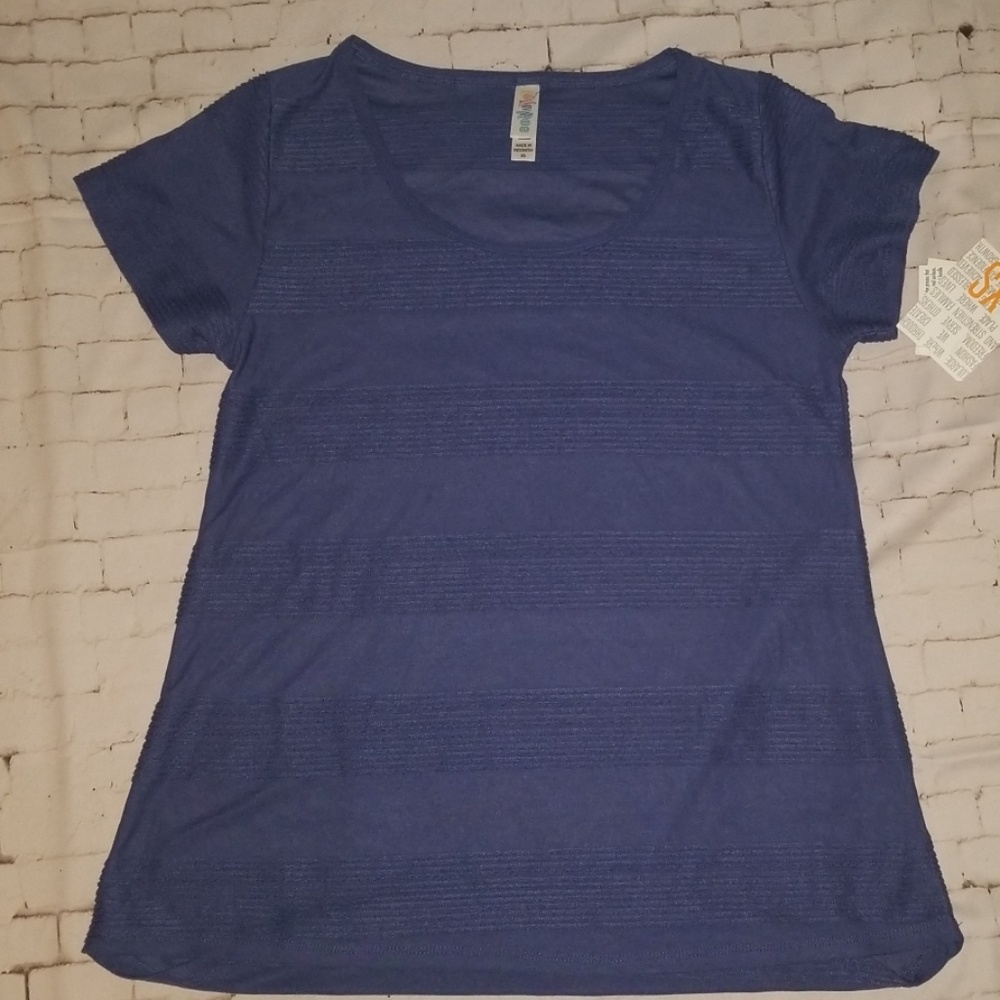 NWT Lularoe ribbed bright navy classic tee